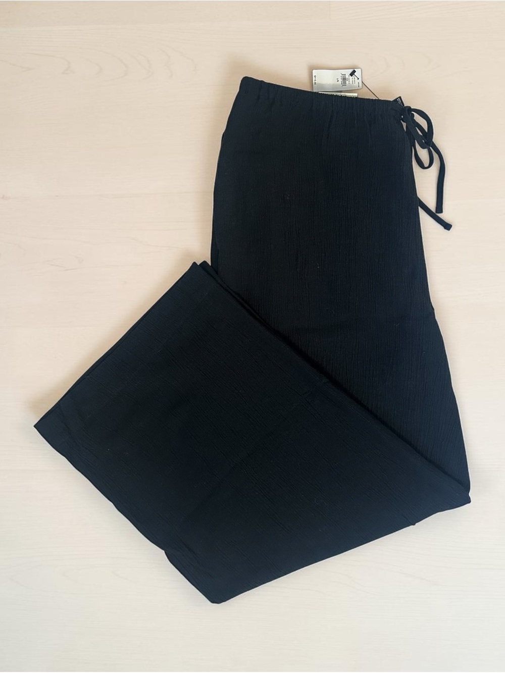 Banana Republic Black Drawstring Breezy Summer Pants Woman Size L